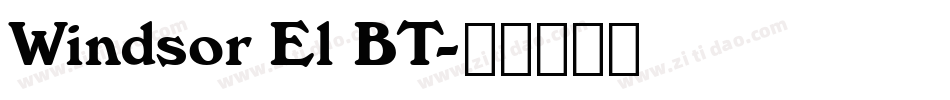 Windsor El BT字体转换
